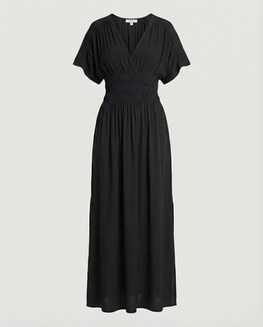 Damen Maxikleid Sommer V-Ausschnitt Schlitz