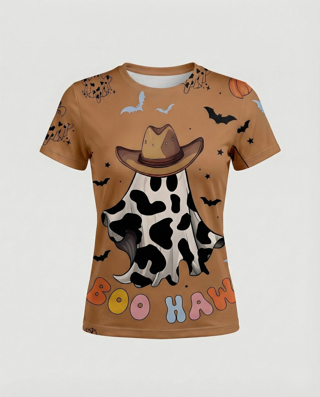 Kurzarmshirt Totenkopf Print Damen