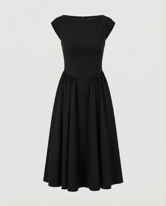 Damen Midikleid mit Tellerrock