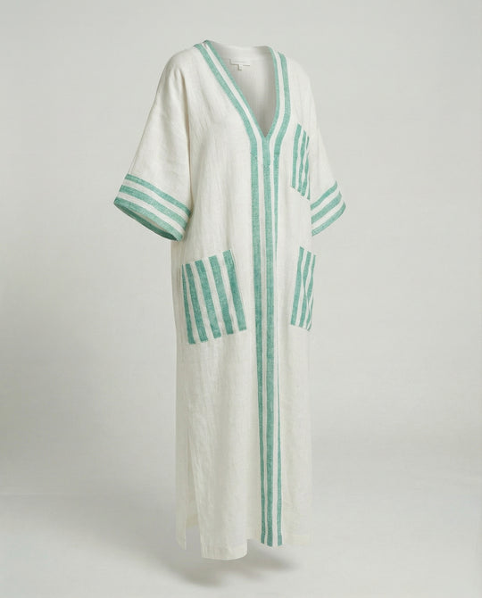 Leinen Kaftan Maxikleid Damen