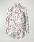Leichte Hemdbluse Damen Aquarell Blumen