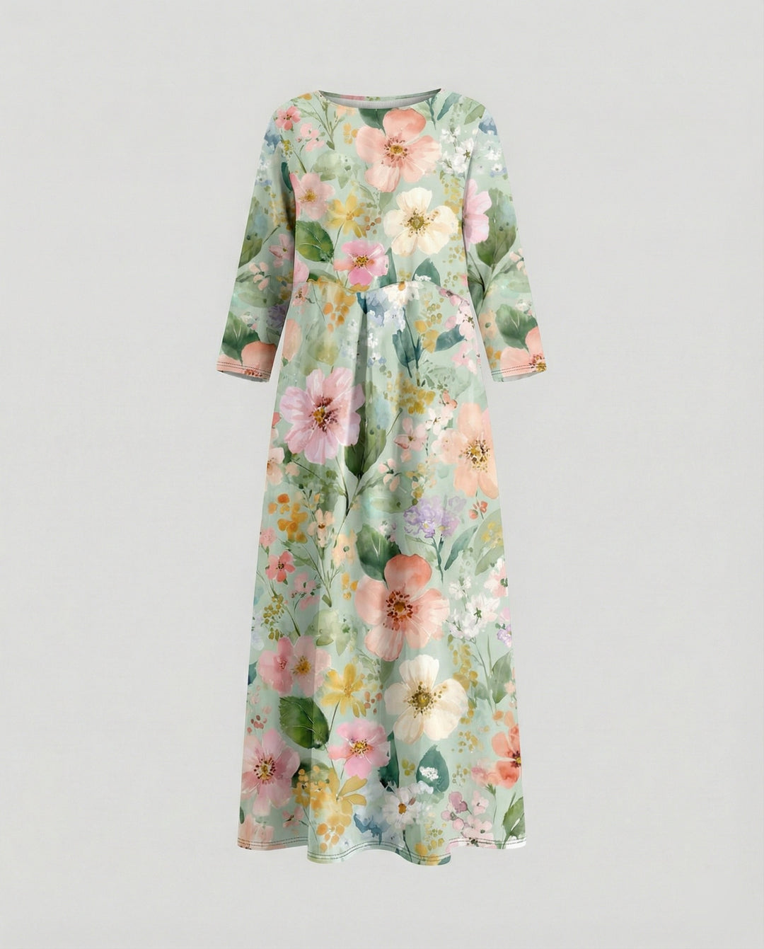 Damen Maxikleid floral mit Taschen