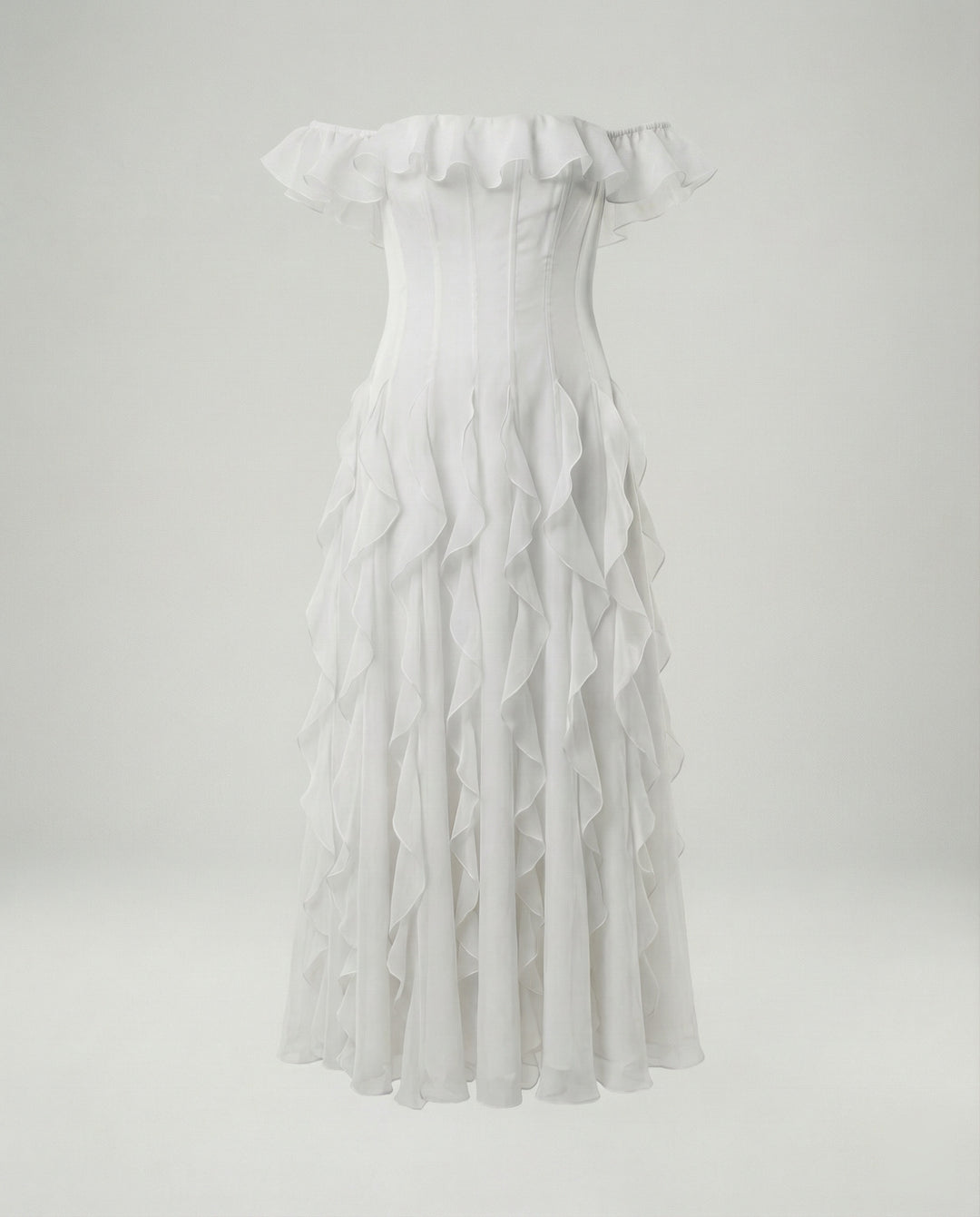 Damen Corsagen Abendkleid schulterfrei