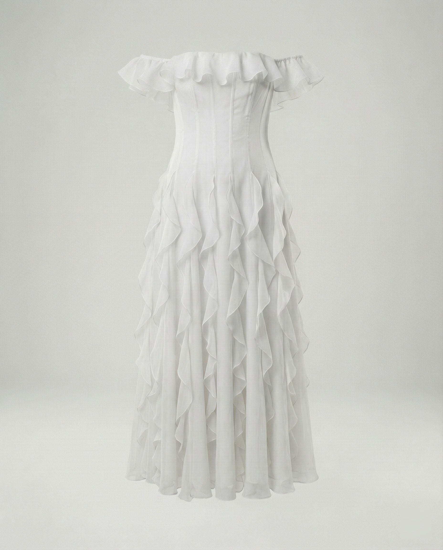 Damen Corsagen Abendkleid schulterfrei