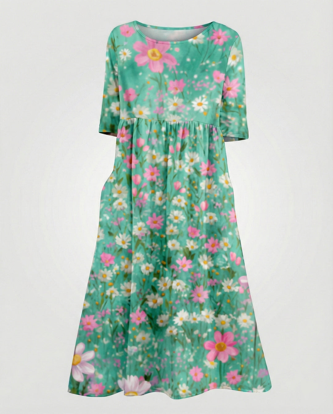 Damen Maxikleid A-Linie fließend