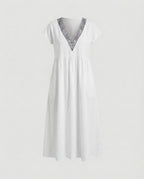 Damen Midikleid Sommer Spitze