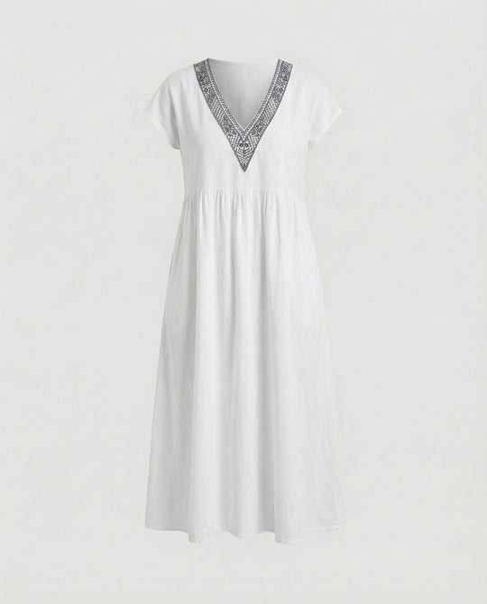 Damen Midikleid Sommer Spitze