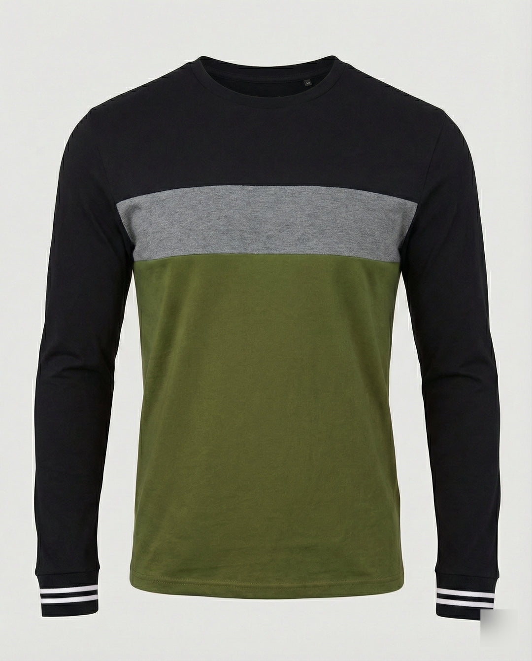 Herren Langarmshirt mit sportlichen Farbakzenten und bequemer Passform R&B