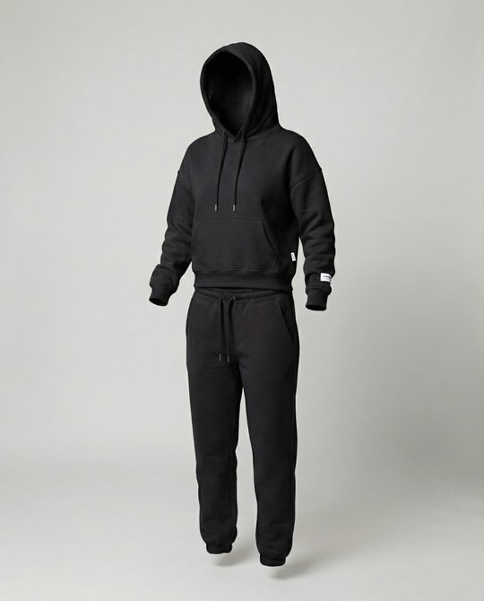 Damen sportlicher Freizeitsatz mit Kapuzenpullover und bequemen Jogginghosen R&B