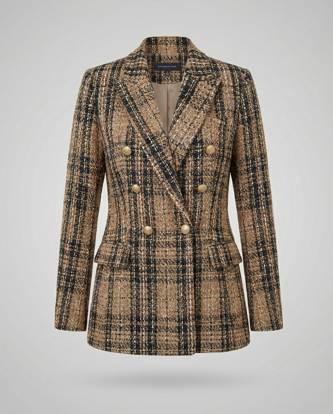 Damen Blazer Tweed Doppelreiher