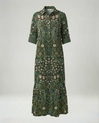 Damen Hemdblusenkleid mit Volant
