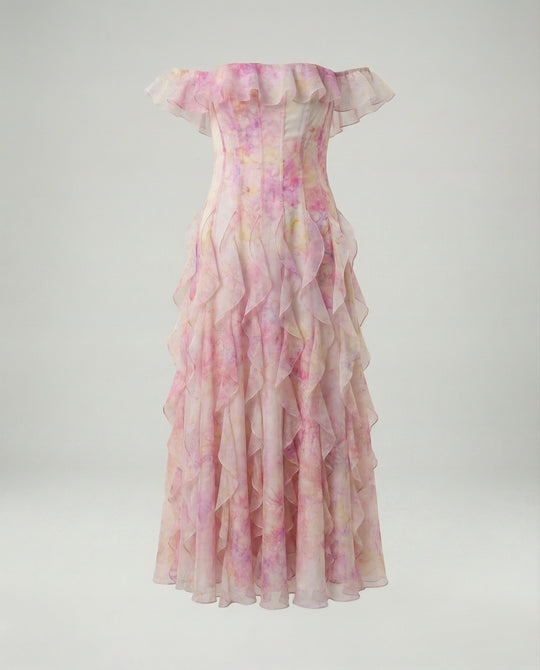 Damen Corsagen Abendkleid schulterfrei