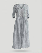 Damen Boho Maxikleid Sommer Leinenoptik