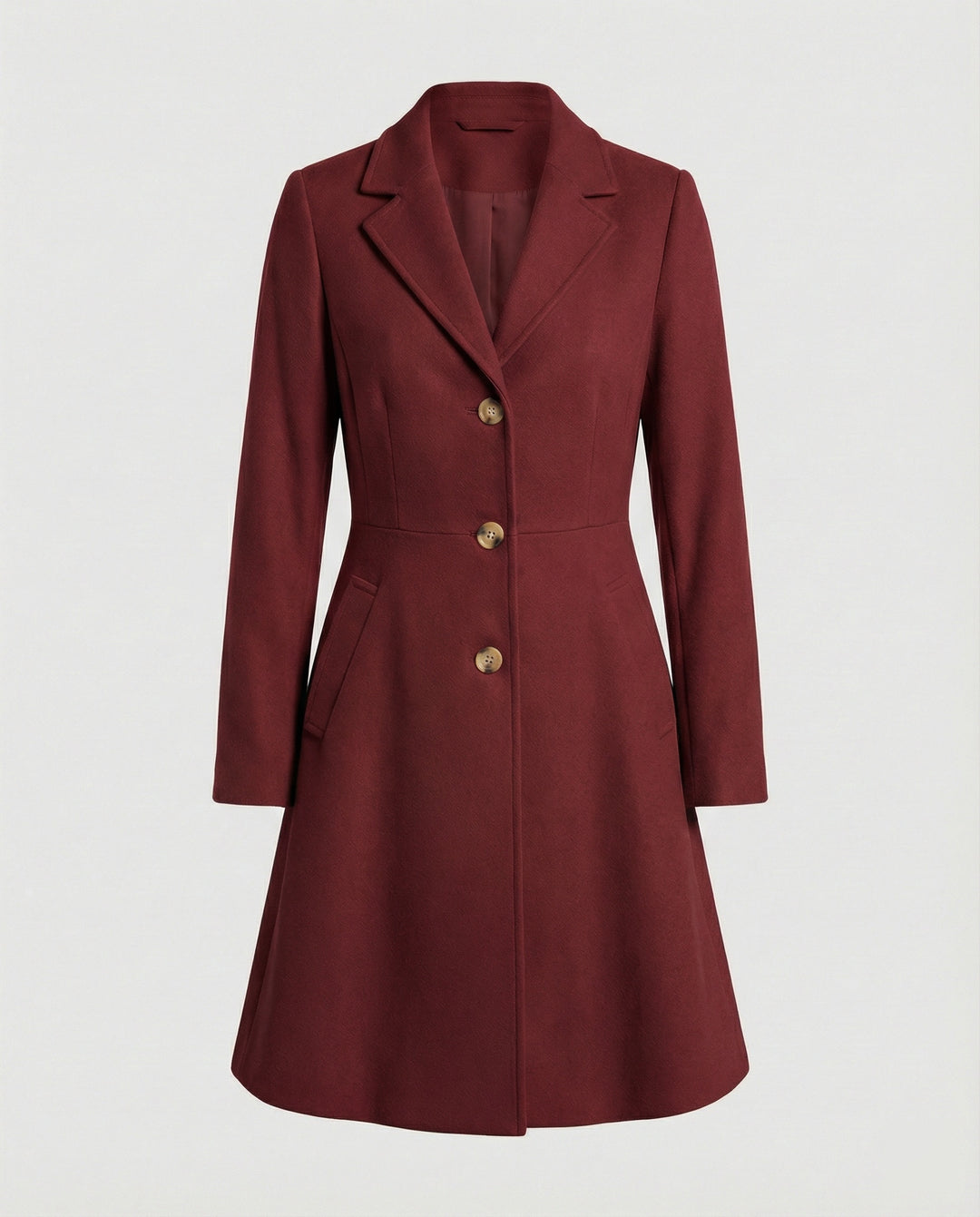 Damen eleganter Langblazer mit modernem Kragen und tailliertem Schnitt R&B
