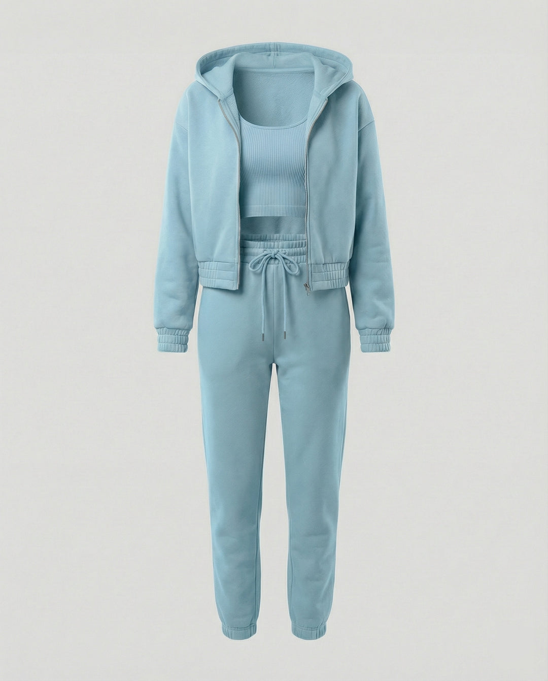 Damen Freizeit Set 3-teilig mit Hoodie und Jogginghose