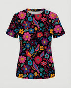 Kurzarmshirt Damen Mit Blumenprint