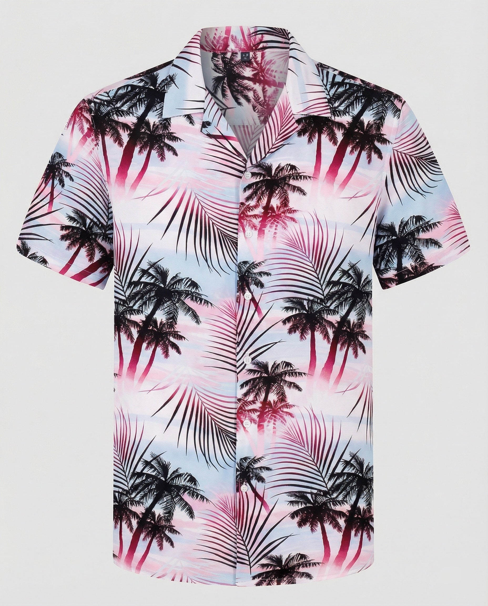 Kurzarm Hawaiihemd Herren Palmenprint