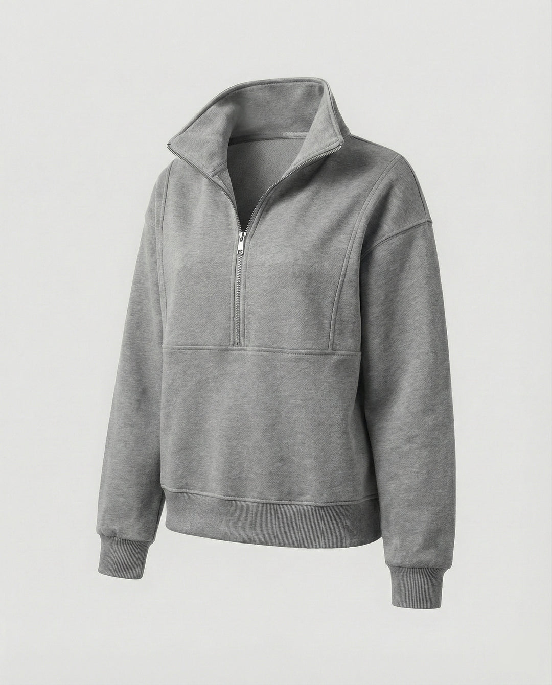 Jogginganzug Damen sportlich elegant mit Oversize-Hoodie und hohem Kragen