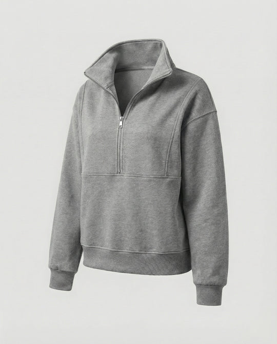 Jogginganzug Damen sportlich elegant mit Oversize-Hoodie und hohem Kragen