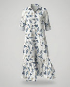 Damen Hemdblusenkleid mit Volant