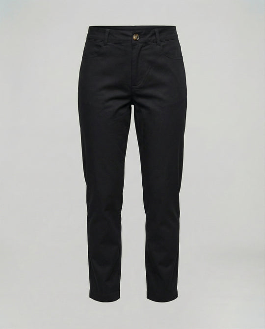 Damen Chino Stoffhose mit elastischem Bund und Seitentaschen