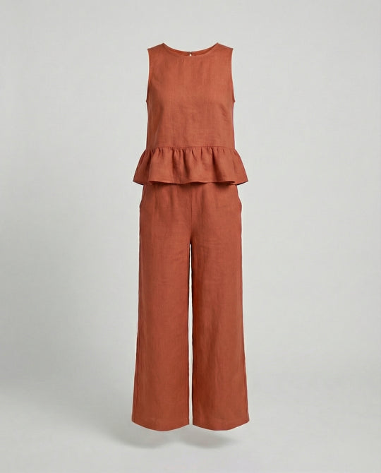 Damen Zweiteiler Set Sommer Palazzohose