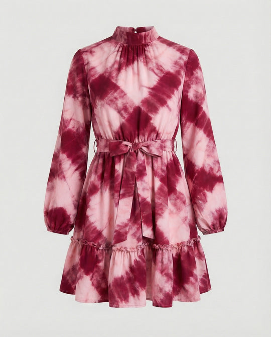 Damen Freizeitkleid Mini mit Volant