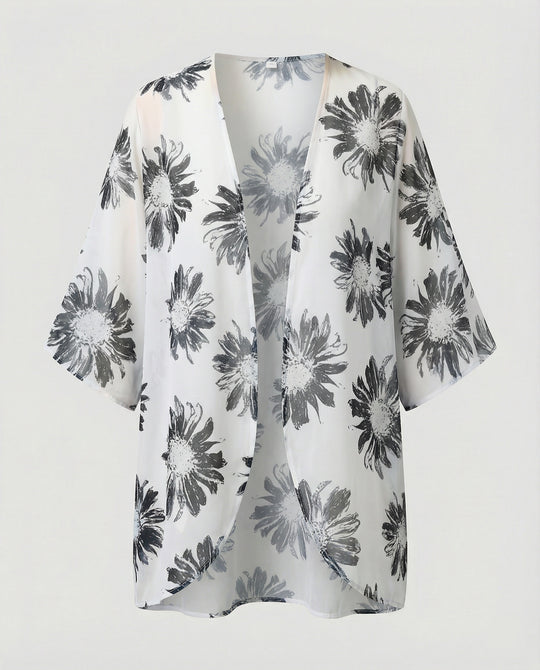 Offener Kimono Damen Floral