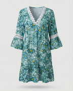 Damen Minikleid A-Linie floral