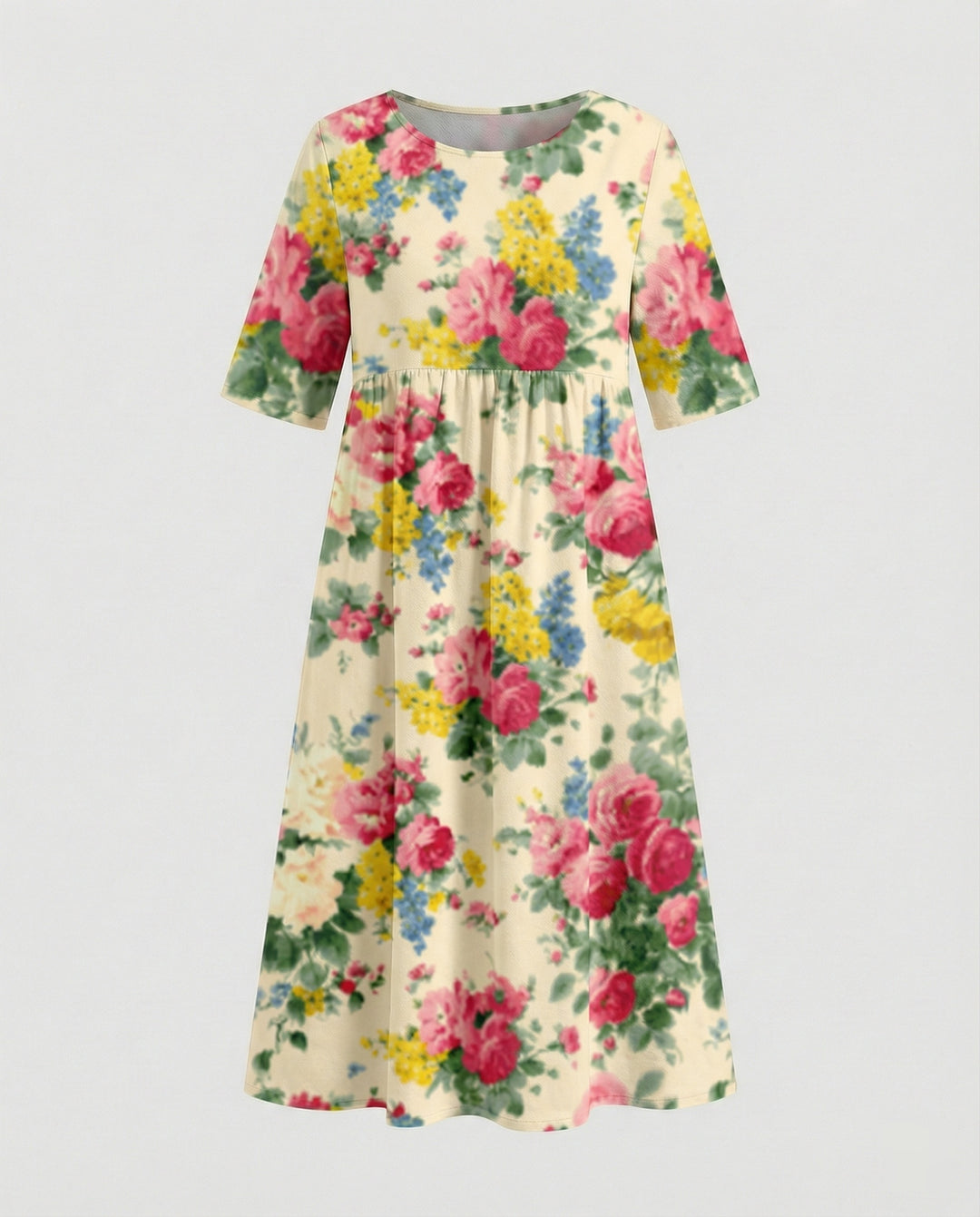 Damen Maxikleid A-Linie fließend