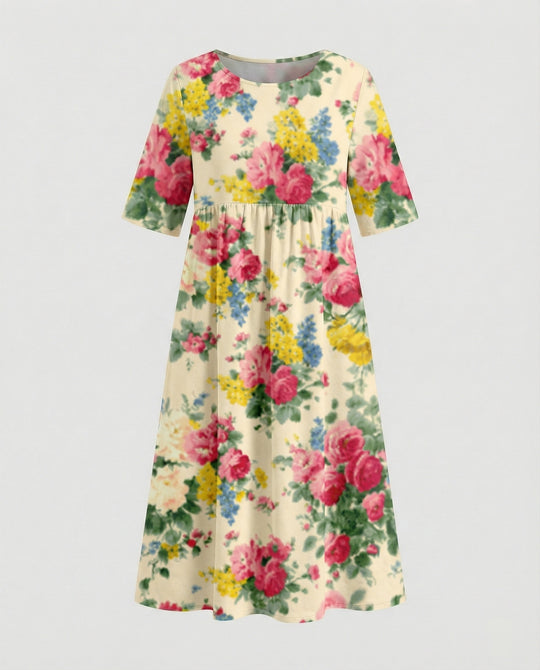 Damen Maxikleid A-Linie fließend