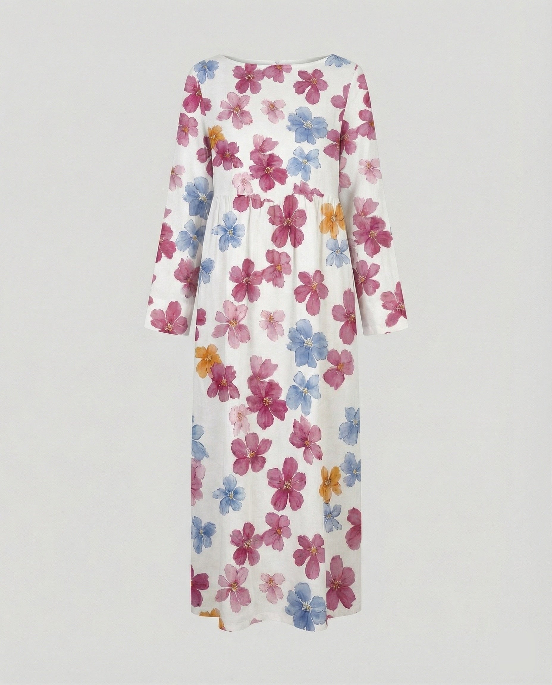 Damen Maxikleid floral mit Taschen