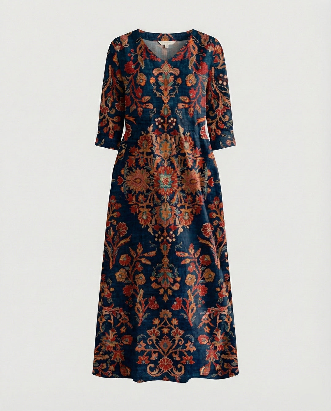 A-Linie Maxikleid Damen Mit Taschen