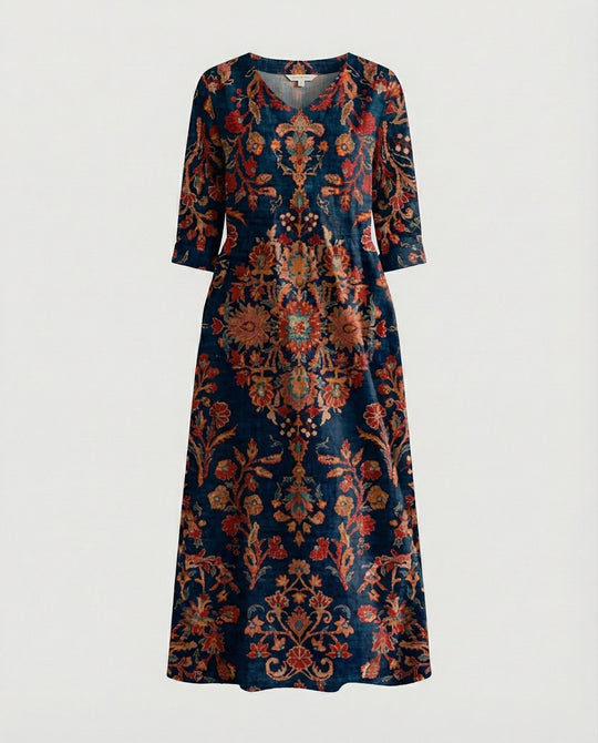 A-Linie Maxikleid Damen Mit Taschen