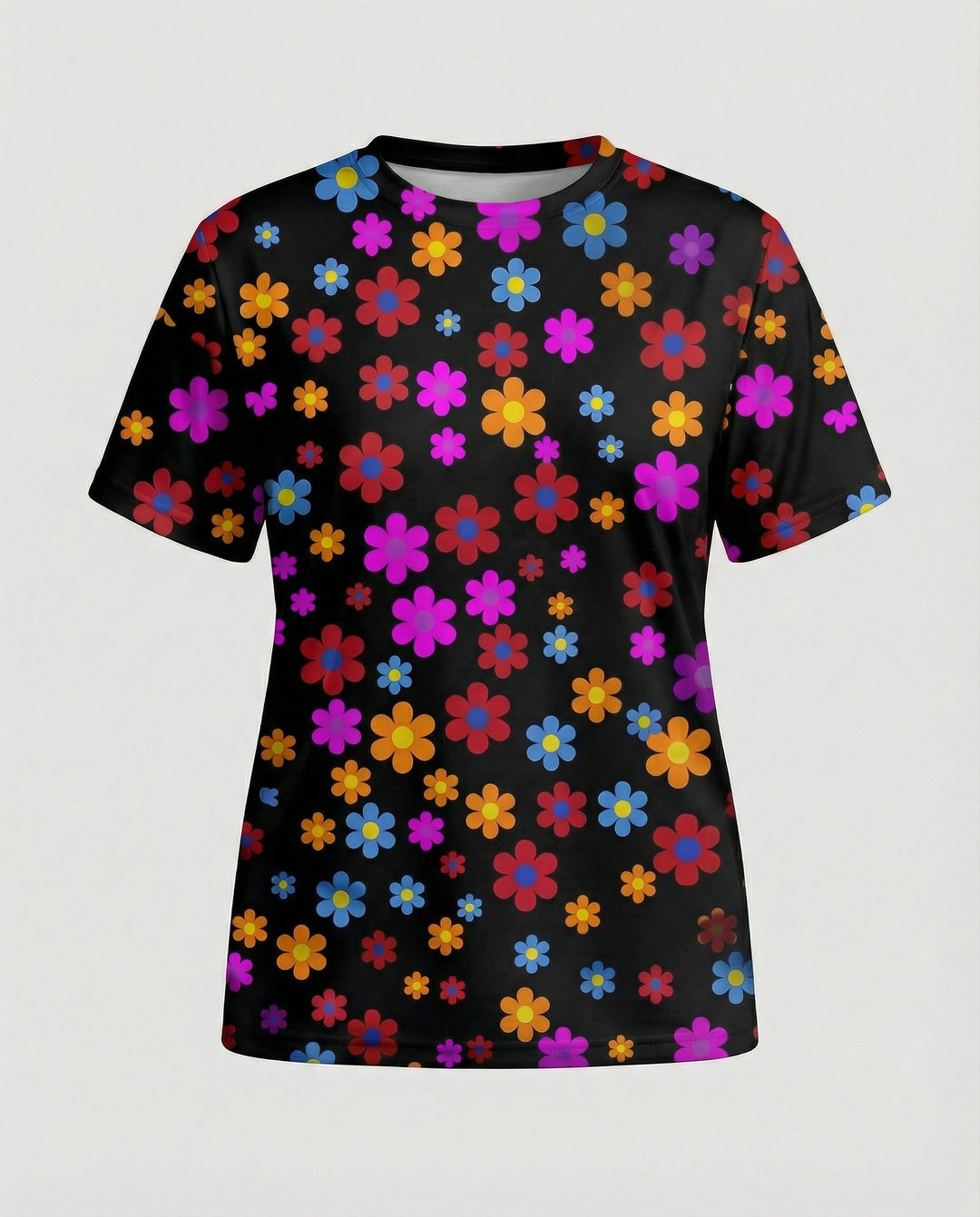 Kurzarmshirt Totenkopf Print Damen