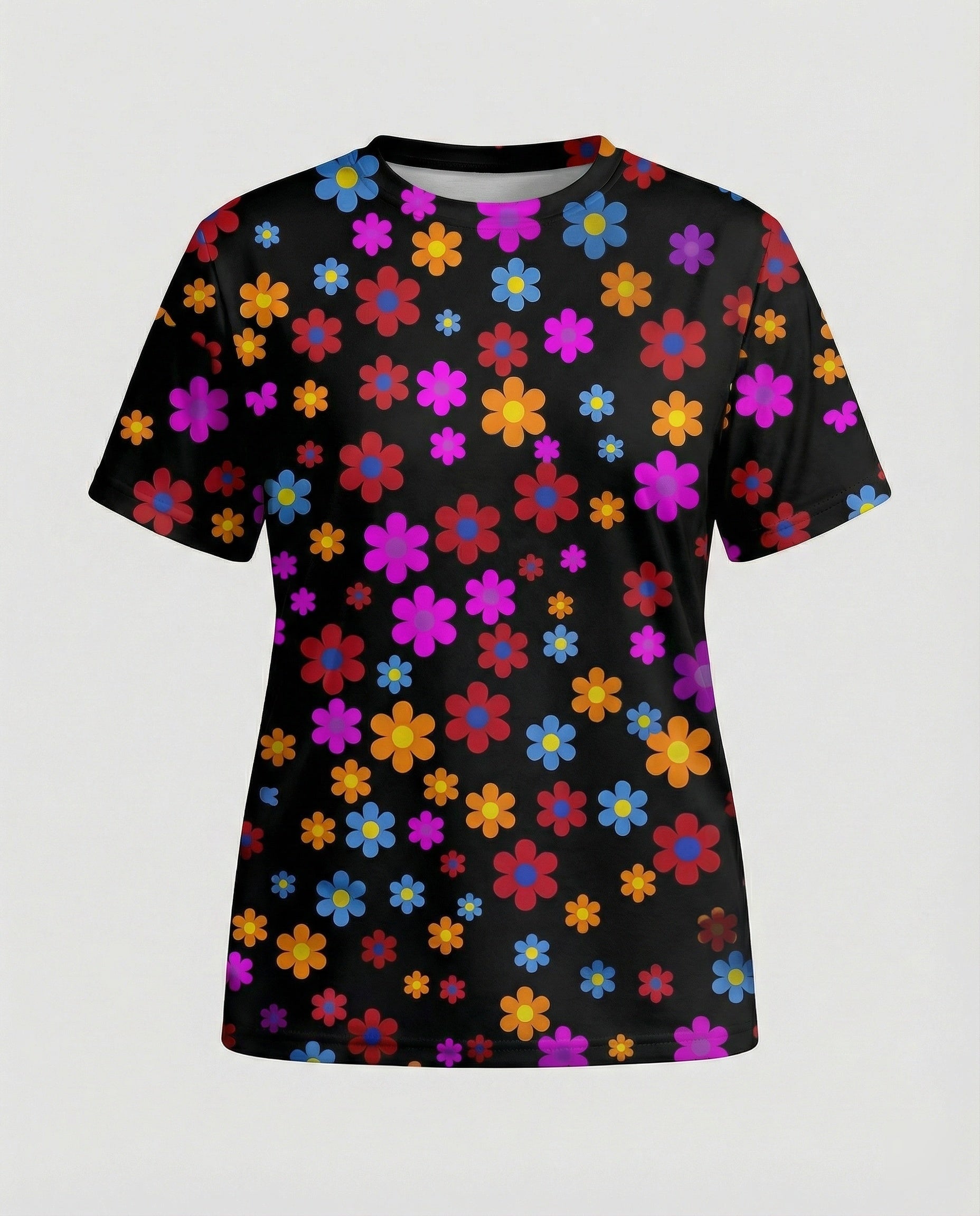 Kurzarmshirt Totenkopf Print Damen