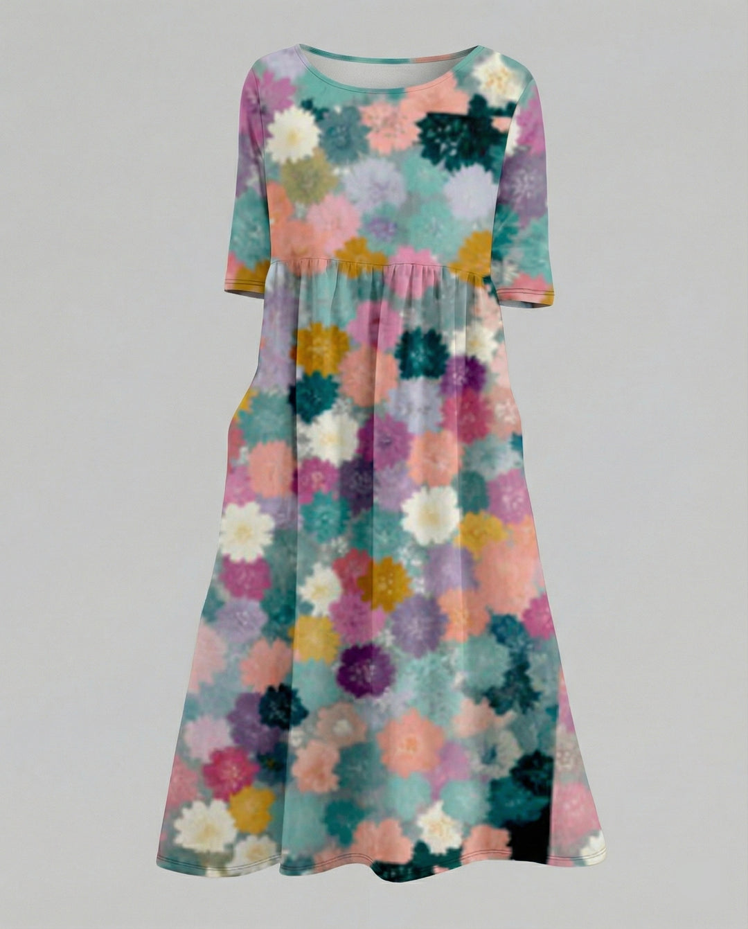Damen Maxikleid A-Linie fließend