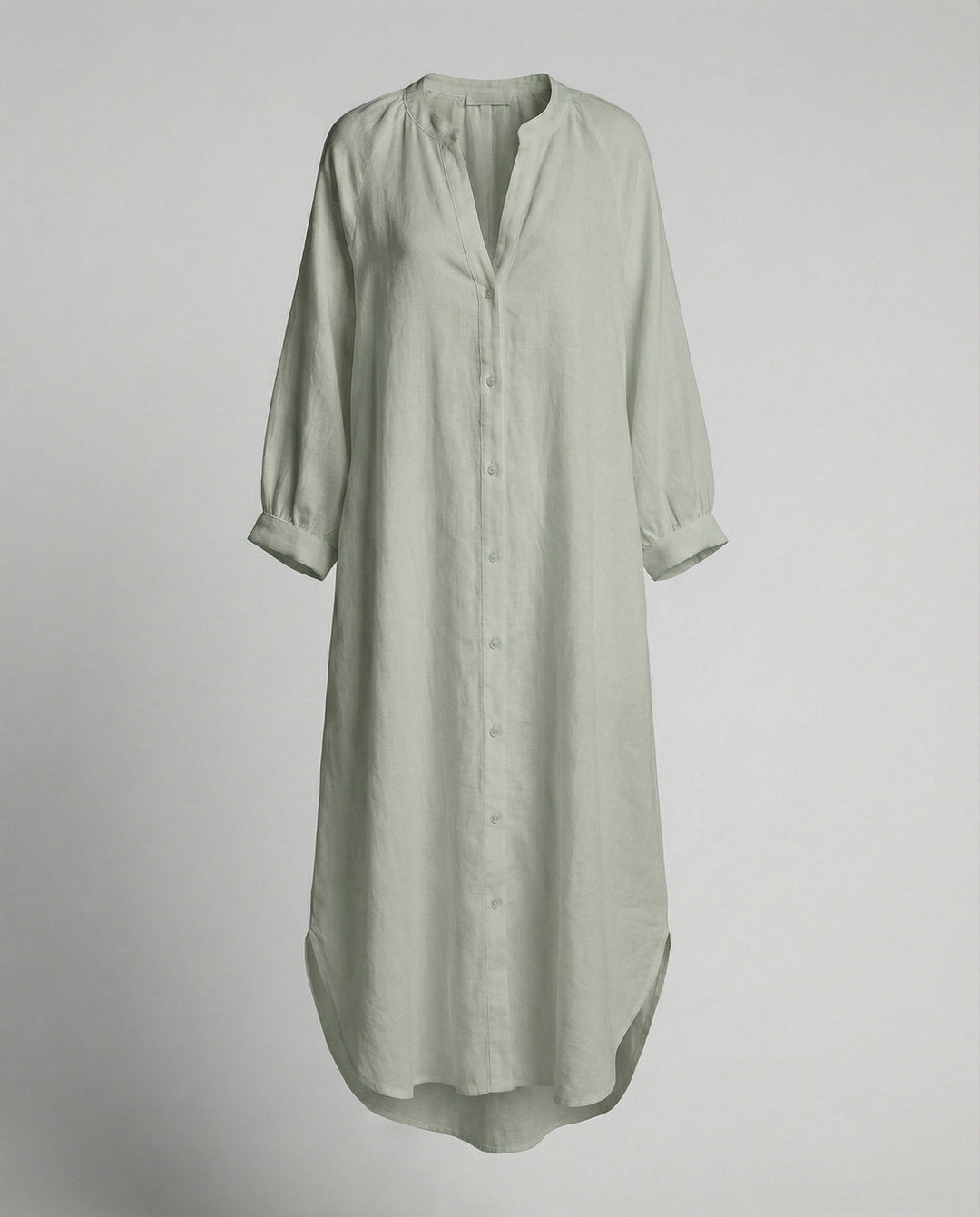 Damen Leinenkleid Kaftan lang