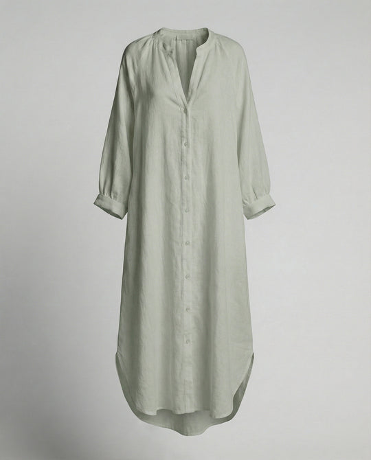Damen Leinenkleid Kaftan lang
