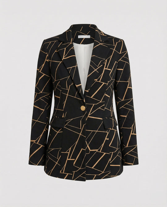 Damen Blazer Hahnentritt tailliert