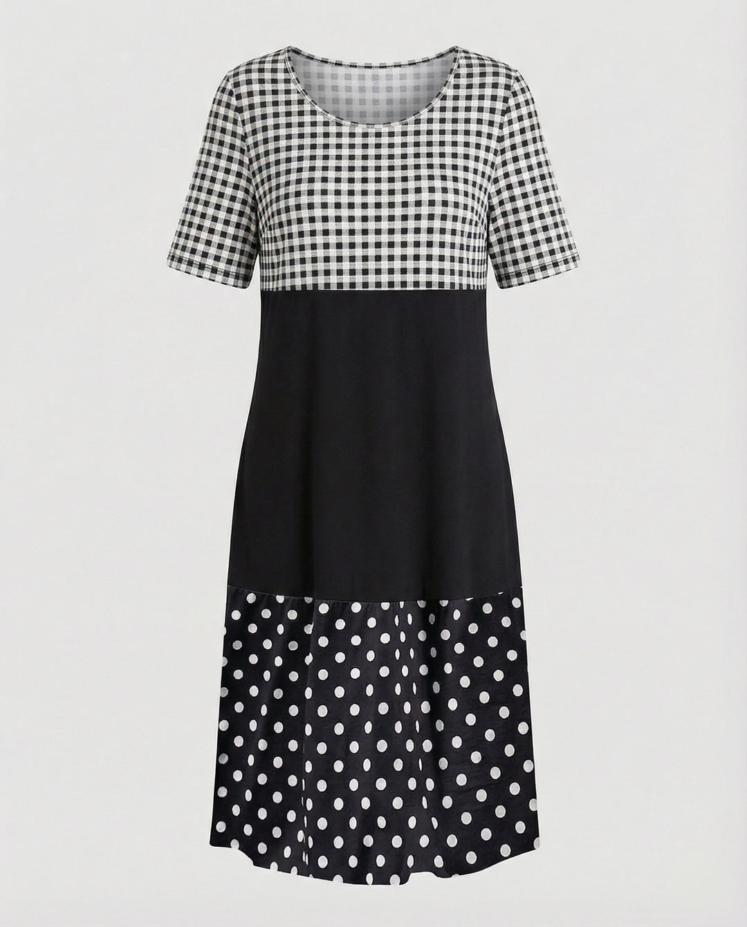Damen Midikleid A-Linie Freizeitkleid