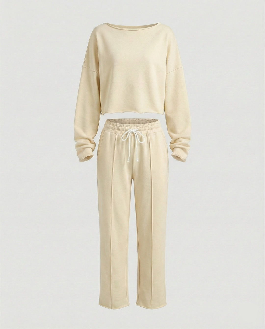 Damen Casual Sweatshirt und weit geschnittene Hose Set R&B
