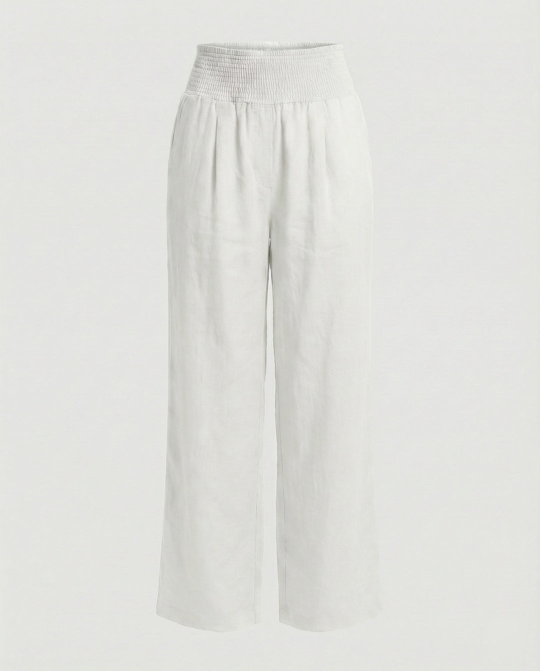 Damen Luftige Leinenhose mit elastischem Bund und Weitschnitt R&B
