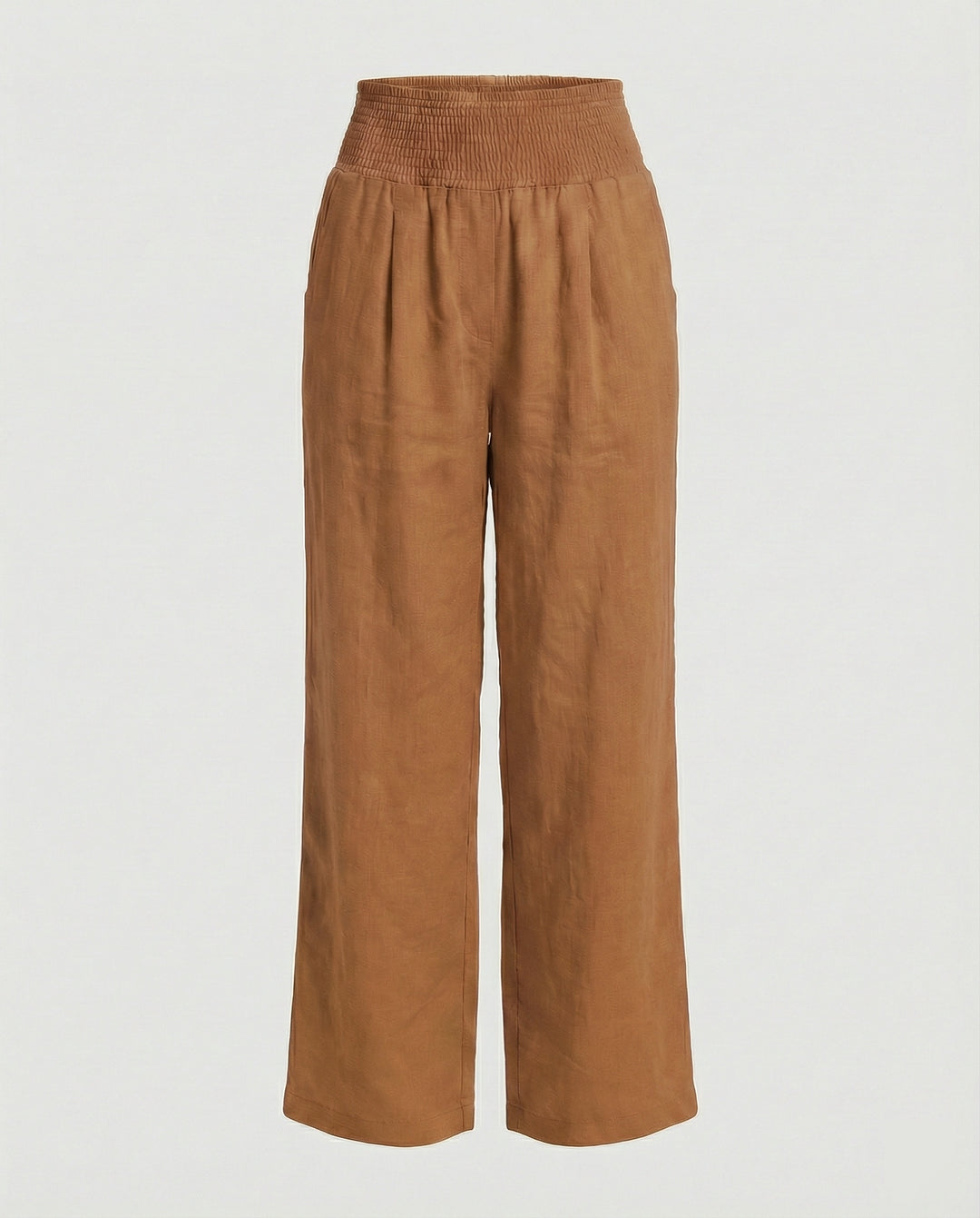 Damen Luftige Leinenhose mit elastischem Bund und Weitschnitt R&B