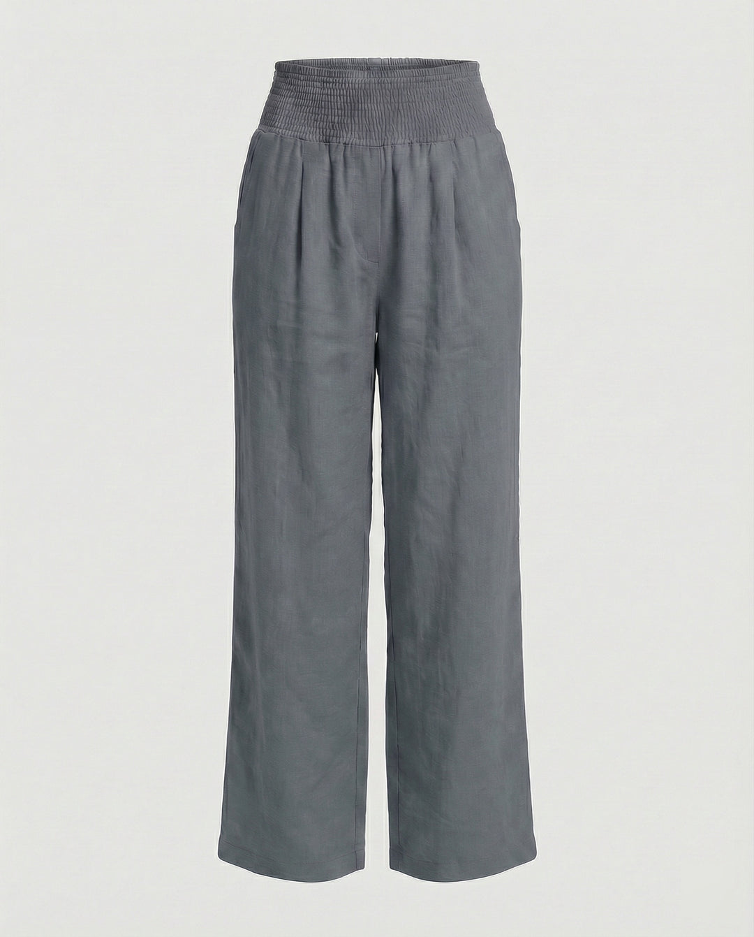 Damen Luftige Leinenhose mit elastischem Bund und Weitschnitt R&B