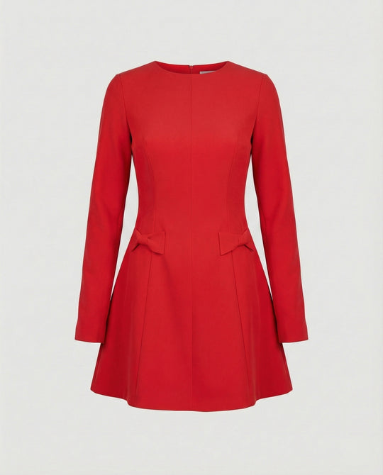 Damen A-Linie Minikleid aus Crepe