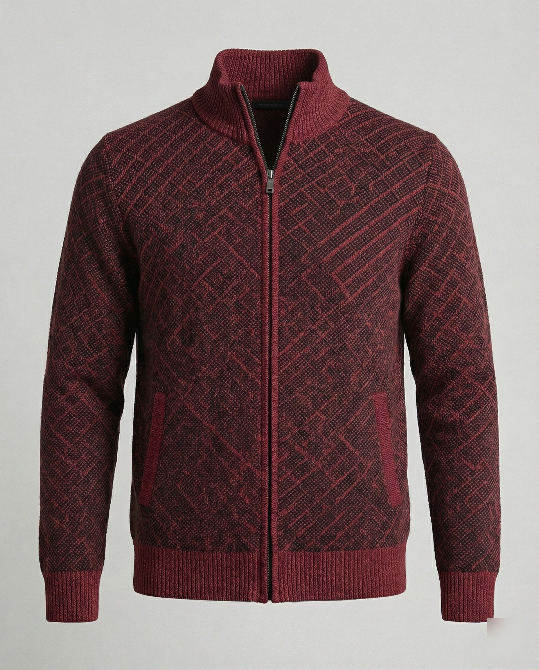Stilvolle Strickjacke Herren Zipper