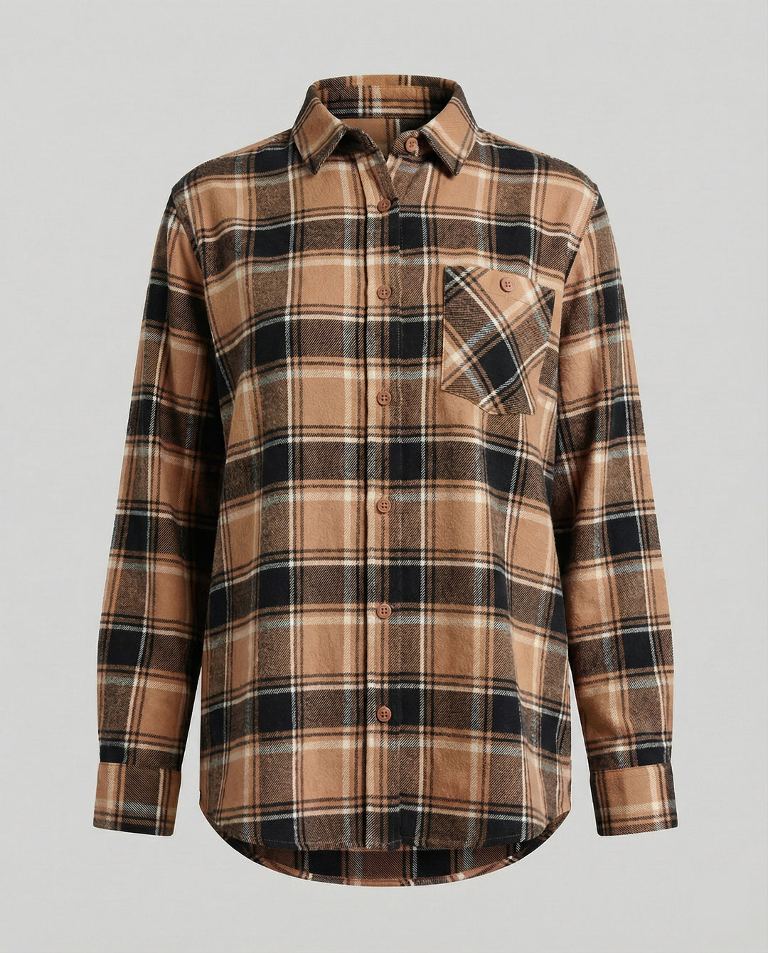Damen Hemdjacke Flanell lang
