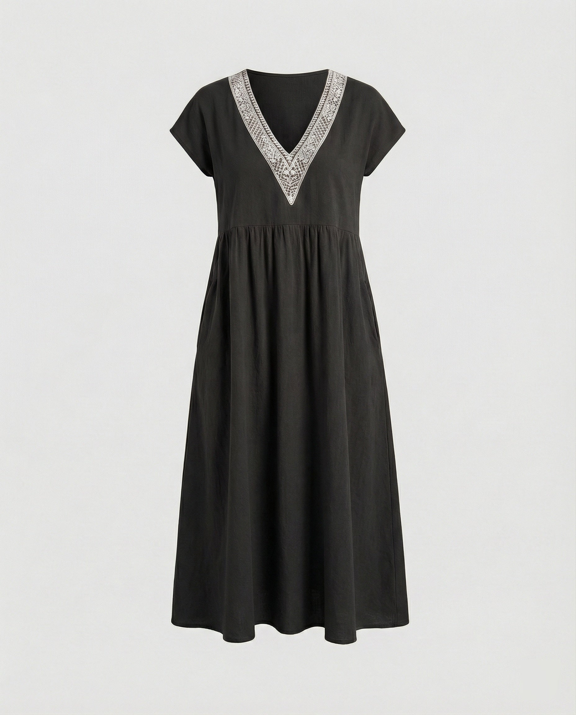 Damen Midikleid Sommer Spitze