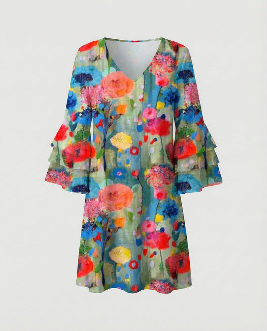 Damen Minikleid floral Sommer